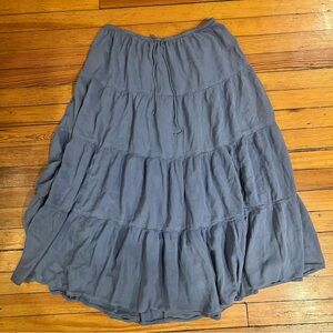 Aerie Blue Flowy Maxi Skirt Size XL